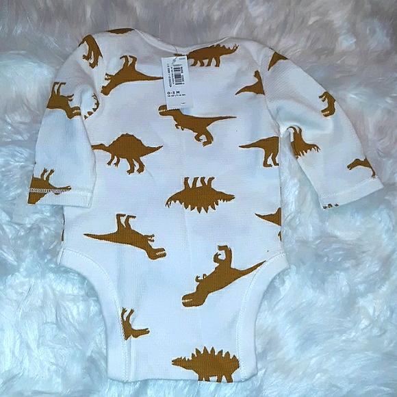 New with tags ☆OLD NAVY☆ Newborn Thermal Dinosaur Bodysuit☆ - Picture 5 of 12